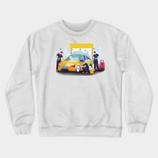 Hand Drawn "Car Washing" Crewneck Sweatshirt